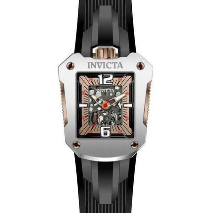 Orologio da uomo Invicta S1 Rally cinturino in silicone oro rosa quadrante scheletrato automatico 41660 100M