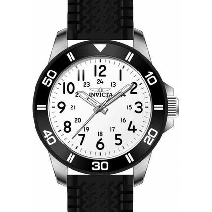 Orologio da uomo Invicta Pro Diver con cinturino in silicone quadrante bianco al quarzo 43629 100M