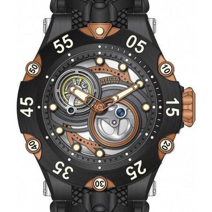 Orologio da uomo Invicta Reserve Venom Cobra cinturino in silicone canna di fucile e quadrante marrone automatico subacqueo 4391