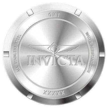 Orologio da uomo Invicta Pro Diver GMT in acciaio inossidabile quadrante nero al quarzo Diver's 43968 200M