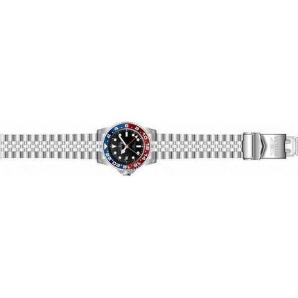 Orologio da uomo Invicta Pro Diver GMT in acciaio inossidabile quadrante nero al quarzo Diver's 43968 200M