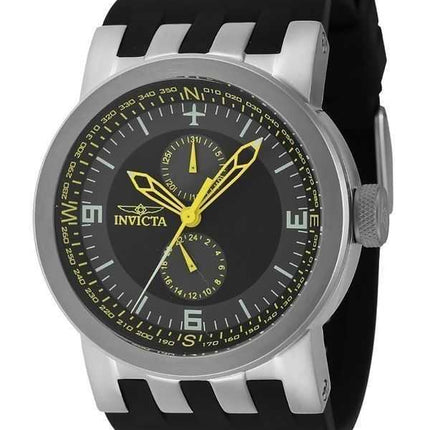 Orologio da uomo Invicta DNA con cinturino in silicone grigio e nero, quadrante multifunzione al quarzo 44225 100M