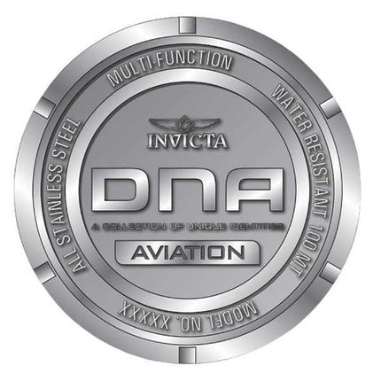 Orologio da uomo Invicta DNA con cinturino in silicone grigio e nero, quadrante multifunzione al quarzo 44225 100M