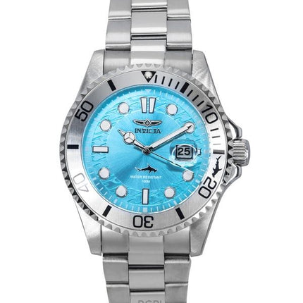Orologio da uomo Invicta Pro Diver in acciaio inossidabile con quadrante blu chiaro al quarzo 44715 100M