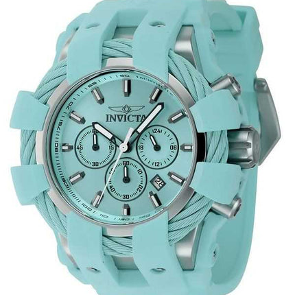 Orologio da uomo Invicta Bolt cronografo GMT cinturino in silicone quadrante turchese al quarzo 45168 200M