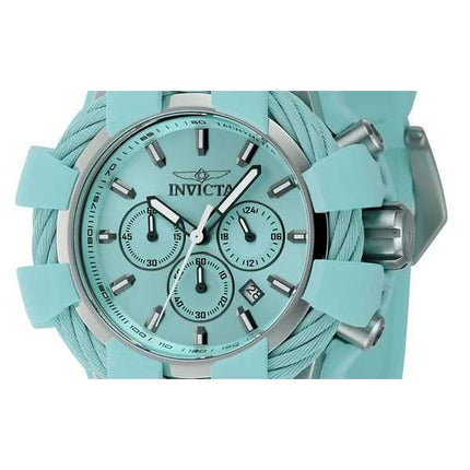 Orologio da uomo Invicta Bolt cronografo GMT cinturino in silicone quadrante turchese al quarzo 45168 200M
