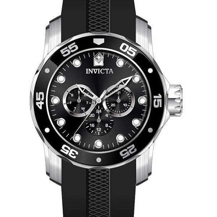 Orologio da uomo Invicta Pro Diver Scuba GMT con cinturino in silicone e quadrante nero al quarzo 45721 100M