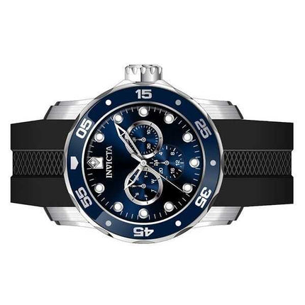 Orologio da uomo Invicta Pro Diver Scuba GMT con cinturino in silicone quadrante blu al quarzo 45722