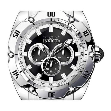 Orologio da uomo Invicta Venom GMT in acciaio inossidabile quadrante nero al quarzo 45729 100M