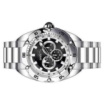 Orologio da uomo Invicta Venom GMT in acciaio inossidabile quadrante nero al quarzo 45729 100M