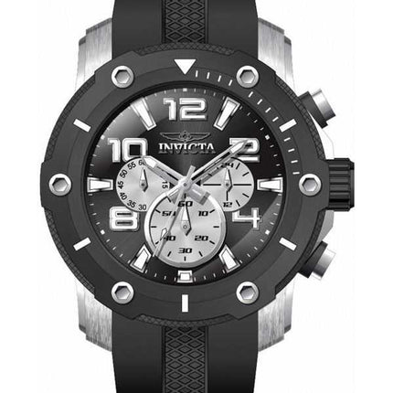 Orologio da uomo Invicta Pro Diver Cronografo cinturino in silicone quadrante nero al quarzo 45739 100M