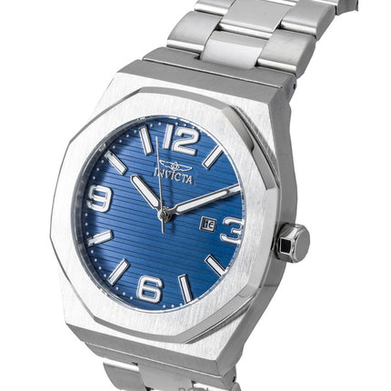 Orologio da uomo Invicta Huracan in acciaio inossidabile con quadrante blu al quarzo 45778 100M