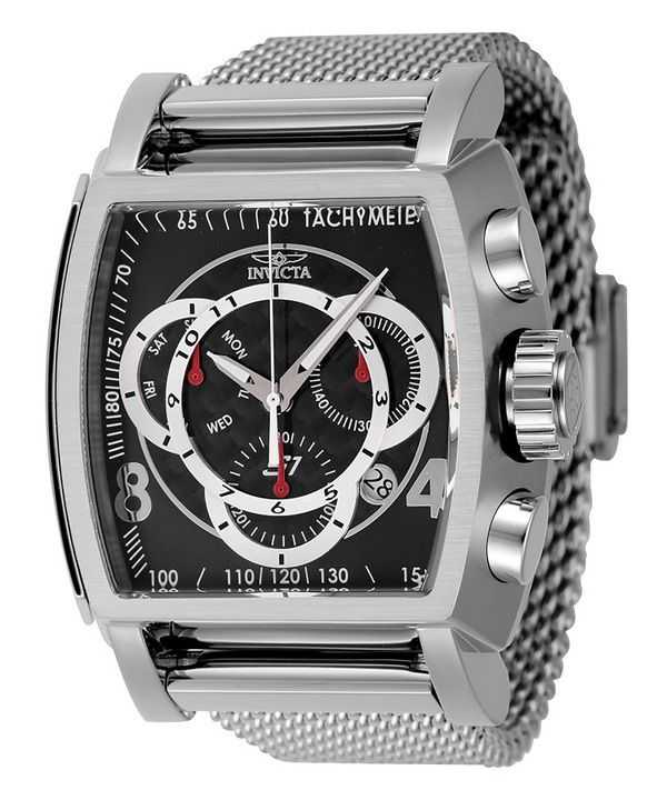 Orologio da uomo Invicta S1 Rally cronografo in acciaio inossidabile quadrante nero al quarzo 46007 100M