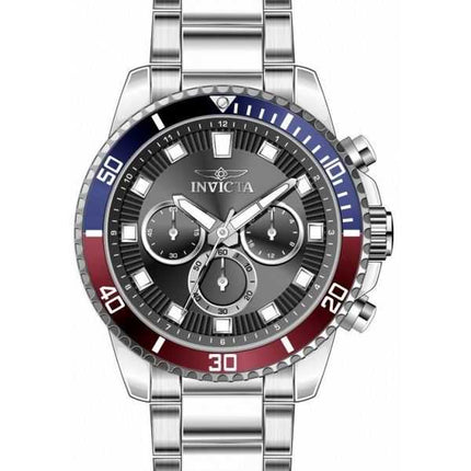 Orologio da uomo Invicta Pro Diver cronografo in acciaio inossidabile quadrante nero al quarzo 46053