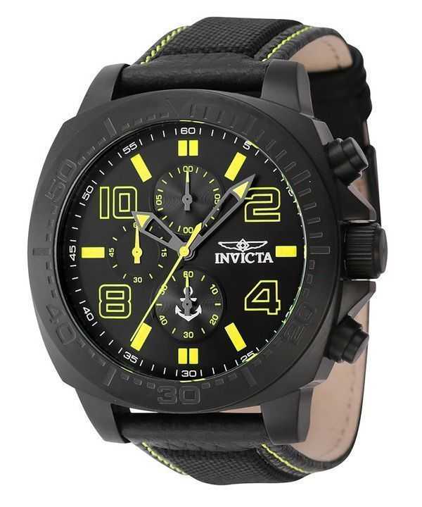 Orologio da uomo Invicta Ocean Voyage Chronograph Nylon Strap Black Dial Quartz 46287