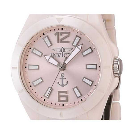 Orologio da donna Invicta Ocean Voyage Ceramic Bracelet Light Pink Dial Quartz 46302