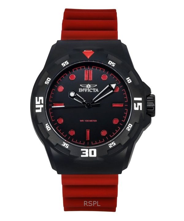 Orologio da uomo Invicta Coalition Forces cinturino in silicone quadrante nero al quarzo 46393 100M