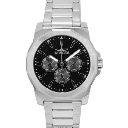 Orologio da uomo Invicta Speedway in acciaio inossidabile con quadrante nero al quarzo 46842
