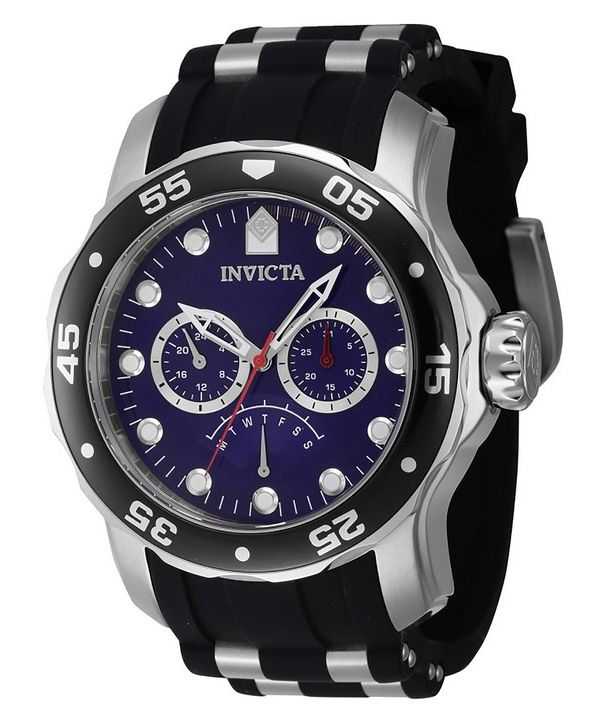 Orologio da uomo Invicta Pro Diver Retrograde GMT quadrante blu al quarzo 46967 100M