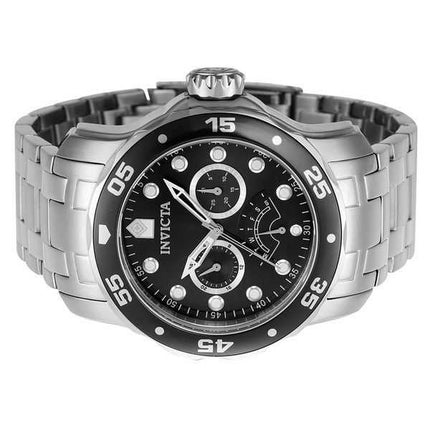 Orologio da uomo Invicta Pro Diver Retrograde GMT con quadrante nero al quarzo Diver's 46992 200M