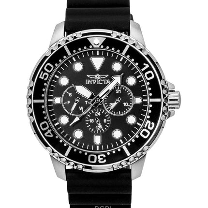 Orologio da uomo Invicta Pro Diver GMT con cinturino in silicone e quadrante nero al quarzo 47234
