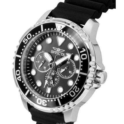 Orologio da uomo Invicta Pro Diver GMT con cinturino in silicone e quadrante nero al quarzo 47234