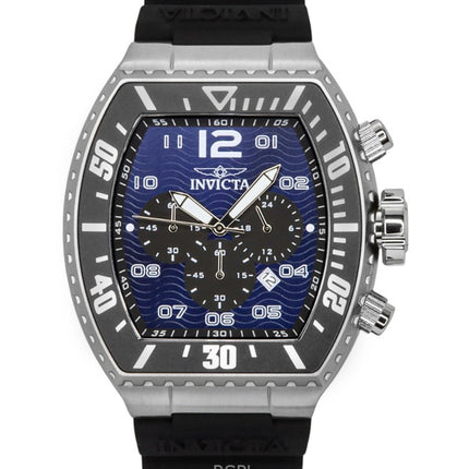 Orologio da uomo Invicta Pro Diver Zager Chronograph GMT con cinturino in silicone e quadrante blu al quarzo 47281 100M