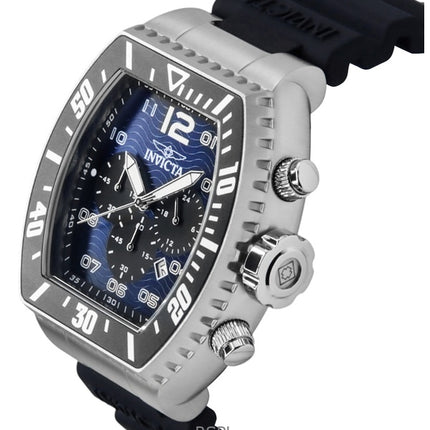 Orologio da uomo Invicta Pro Diver Zager Chronograph GMT con cinturino in silicone e quadrante blu al quarzo 47281 100M