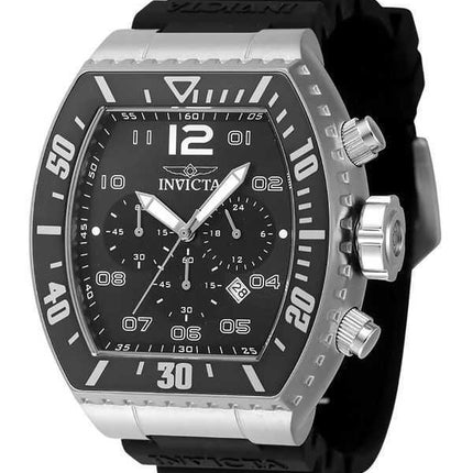 Orologio da uomo Invicta Pro Diver Chronograph cinturino in silicone quadrante nero al quarzo 47282 100M