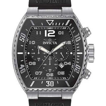 Orologio da uomo Invicta Pro Diver Chronograph cinturino in silicone quadrante nero al quarzo 47282 100M