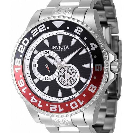 Orologio da uomo Invicta Pro Diver in acciaio inossidabile con quadrante nero e lunetta Coke rossa e nera, automatico, subacqueo