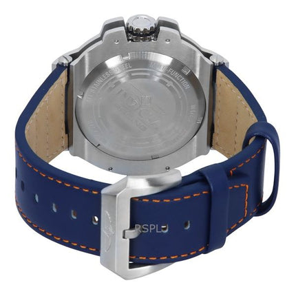 Orologio da uomo Invicta Racing Downforce GMT cinturino in pelle quadrante blu al quarzo 47378 200M