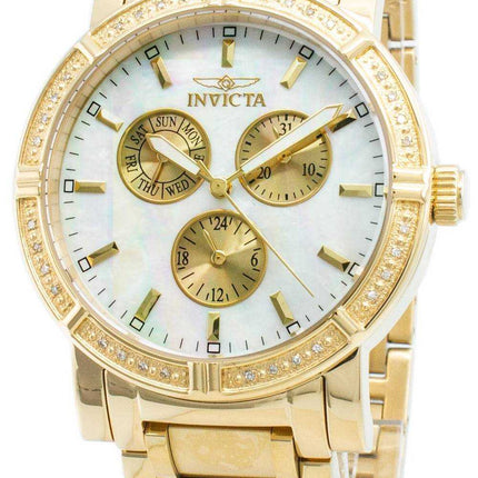 Orologio da donna Invicta Wildflower 4743 cronografo al quarzo con accenti di diamanti 100M