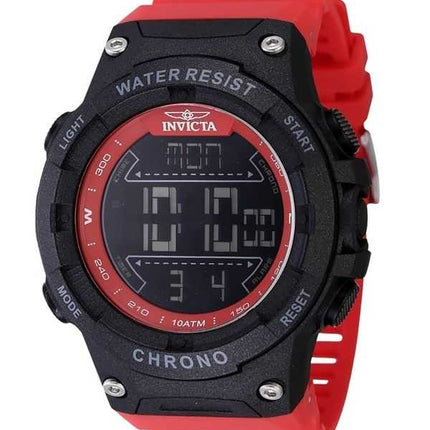 Orologio da uomo Invicta Racing Digital Chronograph cinturino in poliuretano quadrante nero al quarzo 47528 100M