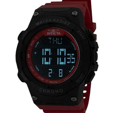 Orologio da uomo Invicta Racing Digital Chronograph cinturino in poliuretano quadrante nero al quarzo 47528 100M
