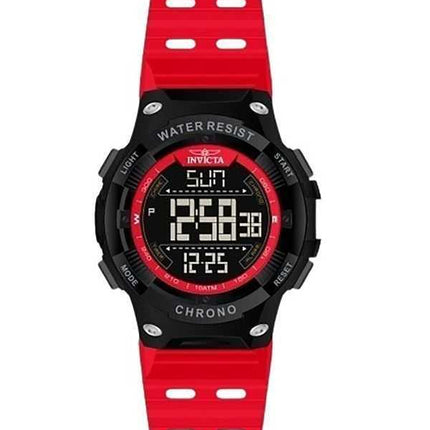 Orologio da uomo Invicta Racing Digital Chronograph cinturino in poliuretano quadrante nero al quarzo 47528 100M