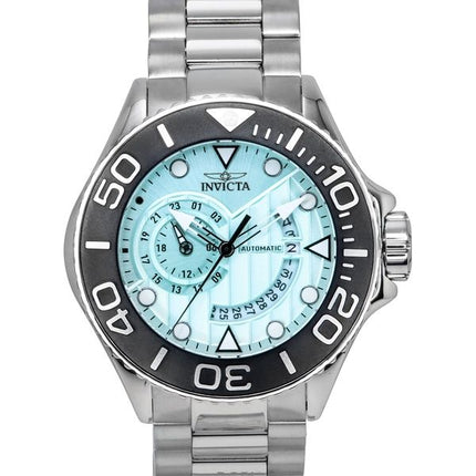 Orologio da uomo Invicta Grand Diver GMT in acciaio inossidabile con quadrante turchese automatico 47541 300M