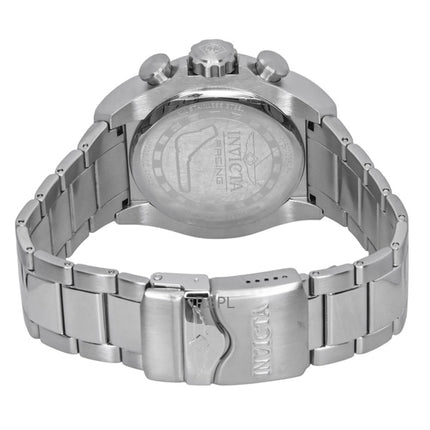 Orologio da uomo Invicta Racing Chronograph in acciaio inossidabile con quadrante bianco al quarzo 47746