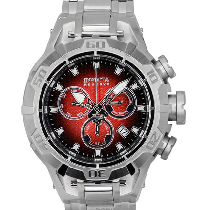 Orologio da uomo Invicta Reserve Ocean Warrior Cronografo con quadrante rosso e nero al quarzo 47849 100M