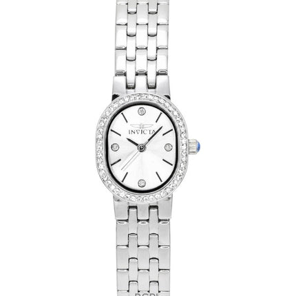 Orologio da donna Invicta Angel Crystal Accents in acciaio inossidabile con quadrante argentato al quarzo 48134