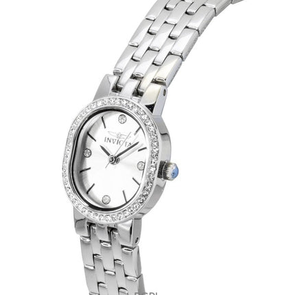 Orologio da donna Invicta Angel Crystal Accents in acciaio inossidabile con quadrante argentato al quarzo 48134