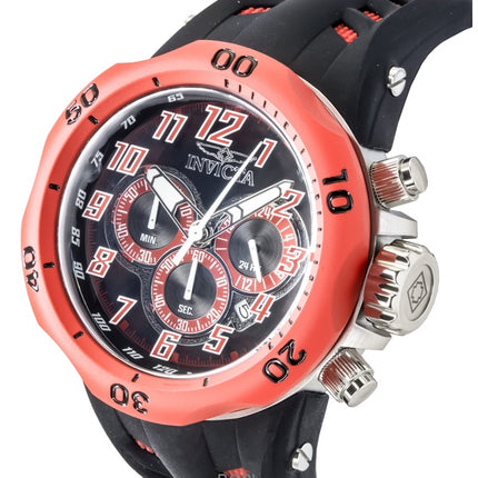 Orologio da uomo Invicta Venom Hydra GMT Cronografo Cinturino in silicone Quadrante nero Quarzo 48237 200M