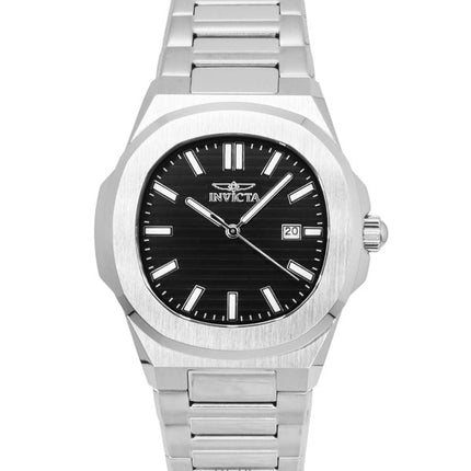 Orologio da uomo Invicta Speedway in acciaio inossidabile con quadrante nero al quarzo 48319