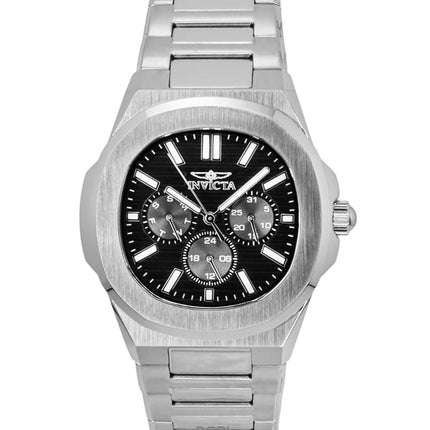 Orologio da uomo Invicta Speedway in acciaio inossidabile con quadrante nero al quarzo 48325