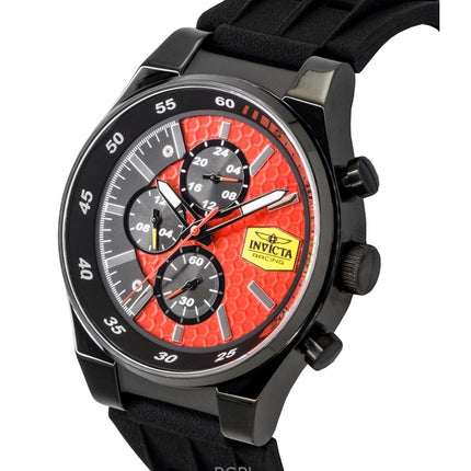 Orologio da uomo Invicta Racing Chronograph con cinturino in silicone e quadrante rosso al quarzo 48877