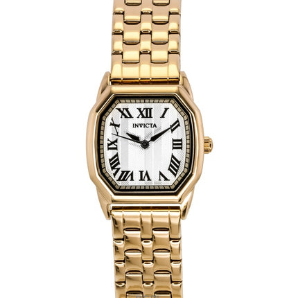 Orologio da donna Invicta Wildflower in acciaio inossidabile color oro rosa con quadrante argentato al quarzo 48960