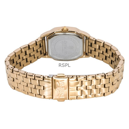 Orologio da donna Invicta Wildflower in acciaio inossidabile color oro rosa con quadrante argentato al quarzo 48960