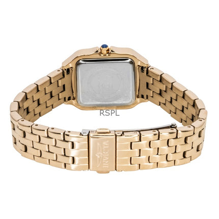 Orologio da donna Invicta Angel in acciaio inossidabile color oro rosa con quadrante argentato e cinturino al quarzo 48997