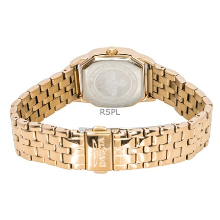 Orologio da donna Invicta Wildflower in acciaio inossidabile color oro rosa con quadrante argentato al quarzo 49039