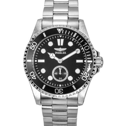 Orologio da uomo Invicta Pro Diver in acciaio inossidabile con quadrante nero al quarzo 49421 100M